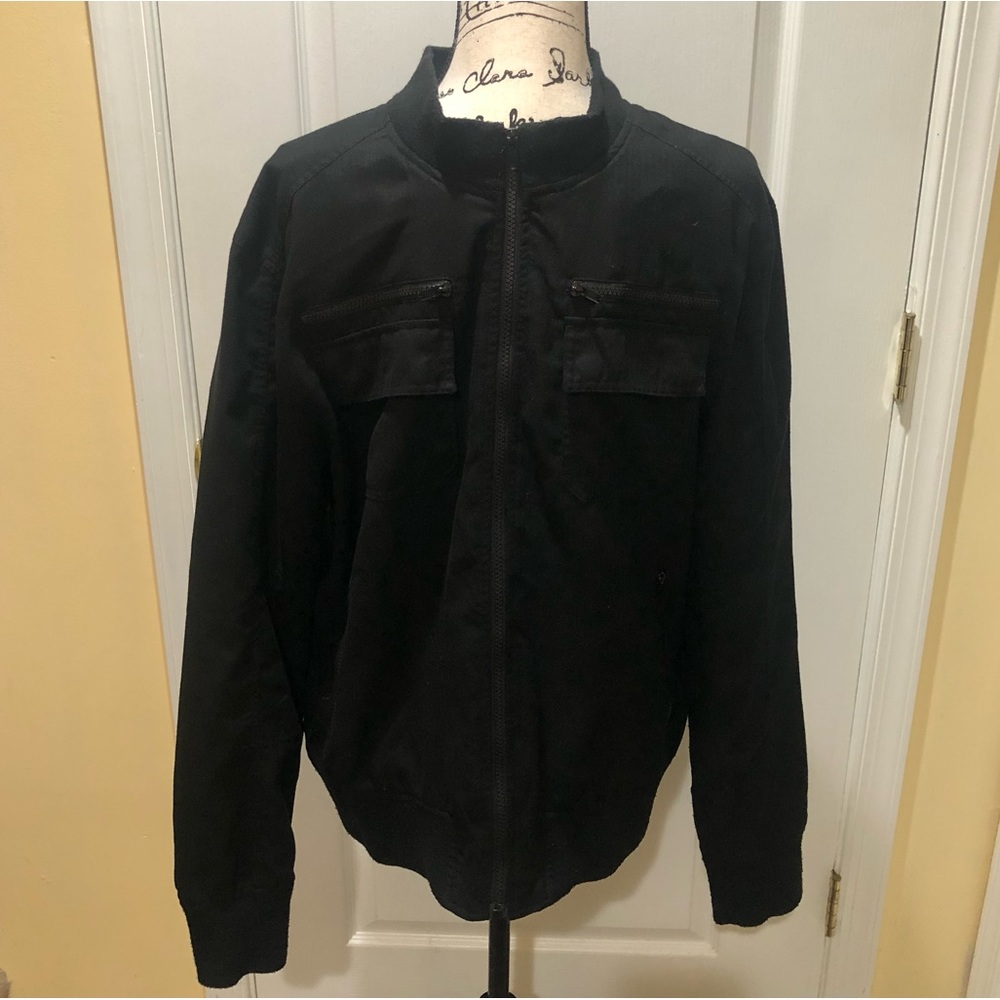 Men’s XL Black Repair Design Under Construction Jacket- $25